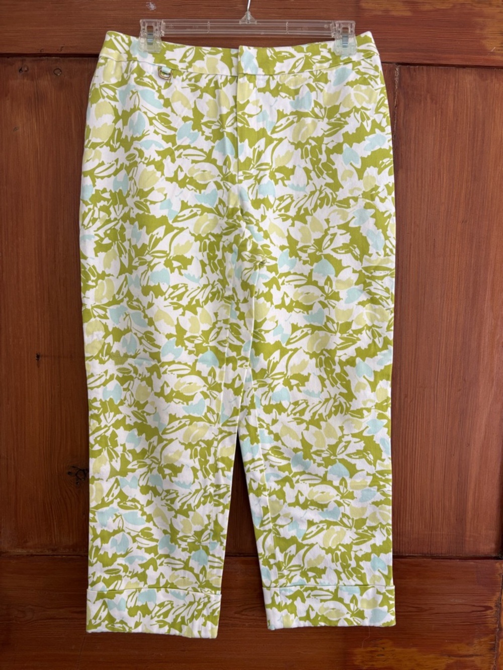 Dana Buchman Green Blue White Pants 8